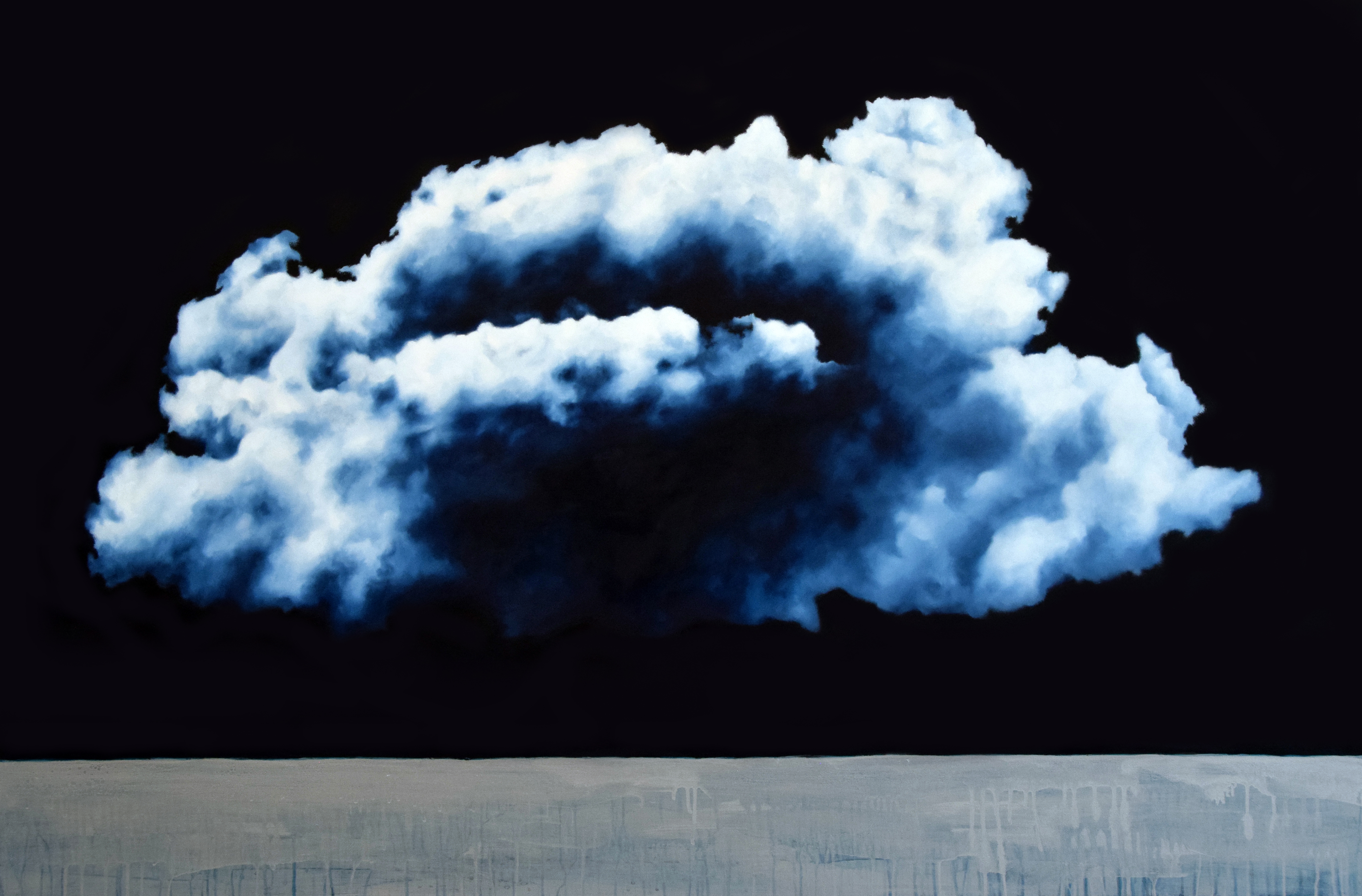 2- Clouds II - oil on canvas - cm100x150- 2019 - Collezione privata